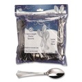 Disposable Spoons | WNA REF320SP Reflections Heavyweight Plastic Spoon Utensils - Silver (40/Pack) image number 2