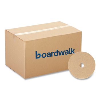 Boardwalk 7000126614 27 in. Diameter Burnishing Floor Pads - Tan (5/Carton)