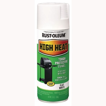PRODUCTS | Rust-Oleum 7751830 High Heat Enamel Spray Paint, Flat White, 12 oz Aerosol Can, 6/Carton