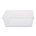 Food Storage Containers & Lids | Rubbermaid Commercial FG330000CLR 12.5 Gallon 26 in. x 18 in. x 9 in. Plastic Food/Tote Boxes - Clear image number 0
