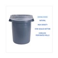 High-Density Trash Bags | Boardwalk V6638HNKR01 33 Gallon 14 mic 33 in. x 38 in. Perforated Roll High-Density Can Liners - Natural (25 Bags/Roll, 10 Rolls/Carton) image number 5