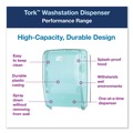 Towel Dispensers | Tork 651220 12.56 in. x 10.57 in. x 18.09 in. Washstation Dispenser - Aqua/White image number 1