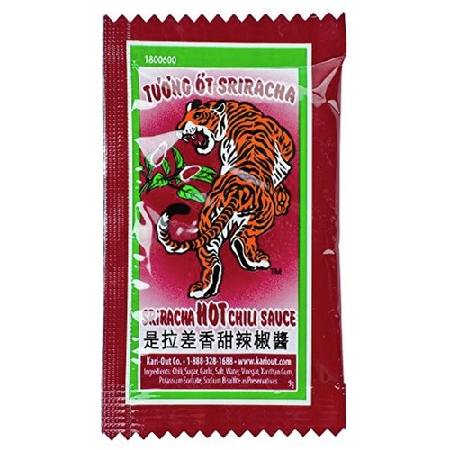 Breakroom Condiments | Kari-Out 1800600 9 g Packet Siracha Sauce (200/Carton) image number 0