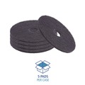 Floor Pads-Stripping | Boardwalk BWK4021BLA 21 in. Diameter Stripping Floor Pads - Black (5/Carton) image number 3