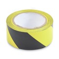 Safety Tapes | Tatco 14711 2 in. x 108 ft. Hazard Marking Aisle Tape- Black/Yellow (1-Roll) image number 3