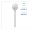 Perforated Roll & Hand Towels | Boardwalk BWKSOUPHWPPWH Heavyweight Polypropylene Cutlery Soup Spoon - White (1000/Carton) image number 5