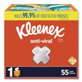 Facial Tissues | Kleenex 54505 Anti-Viral 3-Ply Facial Tissue - White (27/Carton) image number 2