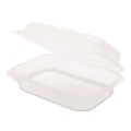 Perforated Roll & Hand Towels | Karat FP-HC96PP-1C Polypropylene Plastic Hinged Container 6 x 9 x 2.97 Clear Plastic 125/Pack 2 Packs/Carton image number 1