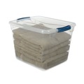 Office Boxes & Bins | Rubbermaid RMCC300014 13.37 in. x 18.75 in. x 10.5 in. 30-Quart Clever Store Basic Latch-Lid Container - Clear image number 1