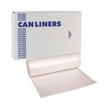 High-Density Trash Bags | Boardwalk V6638HNKR01 33 Gallon 14 mic 33 in. x 38 in. Perforated Roll High-Density Can Liners - Natural (25 Bags/Roll, 10 Rolls/Carton) image number 1