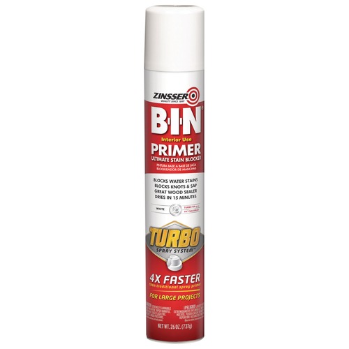 Paint & Paint Supplies | Rust-Oleum 356880 BIN 26 oz. Aerosol Can Interior Primer with Turbo Spray System - Flat White (6/Carton) image number 0