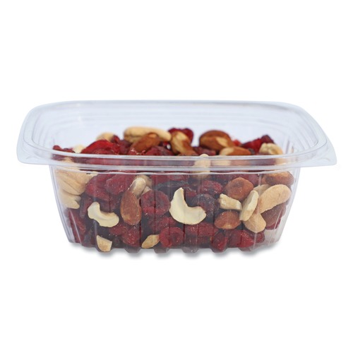 Food Containers & Lids | World Centric RDCS12 4.8 in. x 5.9 in. x 2.1 in. 12 oz. PLA Rectangular Plastic Deli Containers - Clear (900/Carton) image number 0
