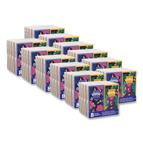 Facial Tissues | Kleenex 46651 3-Ply On The Go Packs Facial Tissues - White (12 Packs/Carton) image number 0