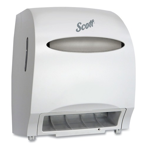 Towel Dispensers | Scott 48858 Essential 12.7 x 9.57 x 15.76 Electronic Hard Roll Towel Dispenser - White (1/Carton) image number 0