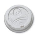 Cup Lids | Dixie DL9540 10 oz. Sip-Through Hot Drink Dome Lids - White (100/Pack) image number 1