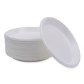 Plates | Boardwalk BWKPLHIPS10WH 10 in. Diameter Hi-Impact Plastic Dinnerware Plate - White (500/Carton) image number 2