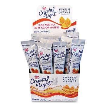 DRINK MIXES | Crystal Light GEN00504 0.16 oz. Packets On the Go Drink Mix - Sunrise Orange (30/Box)