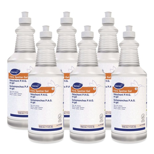 Carpet Cleaners | Diversey Care 913888 32 oz. Squeeze Bottle Paint Oil and Grease Spotter Gel - Fruity Scent (6/Carton) image number 0