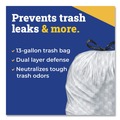 Drawstring & Kitchen Bags | Glad 70427 ForceFlex 13 Gallon 0.72 mil 23.75 in. x 24.88 in. Tall Kitchen Drawstring Trash Bags - Gray (100/Carton) image number 4