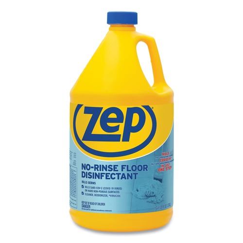 Floor Cleaners | Zep Commercial ZUNRS128 1 Gallon Bottle No-Rinse Floor Disinfectant image number 0