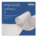 Perforated Roll & Hand Towels | Kleenex 01080 8 in. x 425 ft. 1.5 in. Core 1-Ply Hard Roll Paper Towels - White (12 Rolls/Carton) image number 4