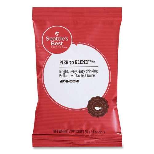Coffee - Caffeinated | Seattle's Best 12420869 2 oz. Premeasured Coffee Packs - Pier 70 Blend (18/Box) image number 0