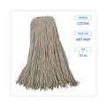 Mop Heads | Boardwalk BWKCM20032 32 oz. 4-Ply Cut-End Cotton Mop Head - White (12/Carton) image number 4