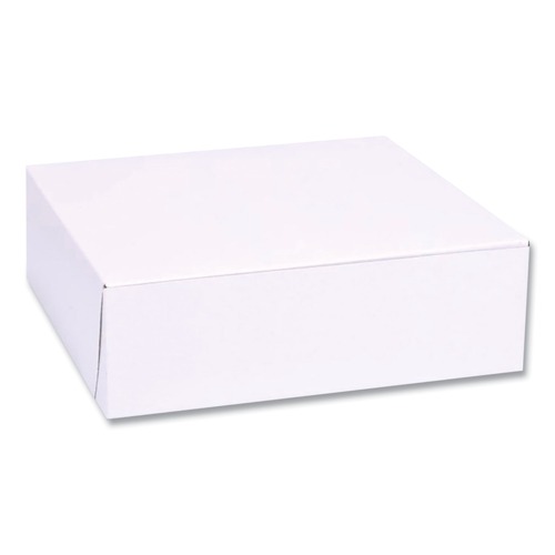 Bakery Boxes & Containers | SCT 1533 8 in. x 2.5 in. x 8 in. Standard Paper One-Piece Non-Window Bakery Boxes - White (250/Bundle) image number 0