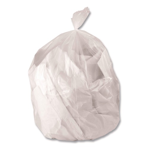Low-Density Trash Bags | Heritage H6639HC R01 33 in. x 39 in. 0.65 mil. 33-Gallon Roll Linear Low-Density Can Liners - Clear (250/Carton) image number 0