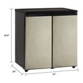 Refrigerators | Avanti RMS551SS 5.5 CF Side by Side Stainless Steel Refrigerator/Freezer - Black image number 3