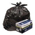 Low-Density Trash Bags | AEP Industries Inc. 1506754 60 Gallon 3 mil 32 in. x 50 in. Heavy-Duty Contractor Clean-Up Bags - Black (20/Carton) image number 0