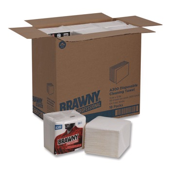 PRODUCTS | Georgia-Pacific 28612 12 in. x 13 in. 1-Ply Professional Cleaning Towels - White (50/Pack, 18 Packs/Carton)
