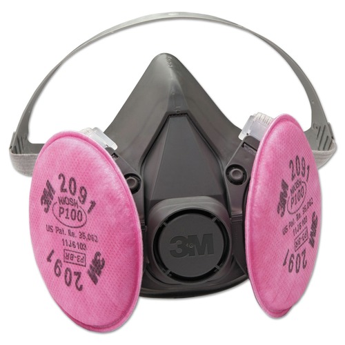 Respiratory Protection | 3M 6391 6000 Series Reusable Half Facepiece Respirator - Large image number 0