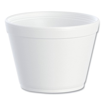 FOOD CONTAINERS PACKAGING | Dart 16MJ32 16 oz. Extra Squat Foam Containers - White (500/Carton)
