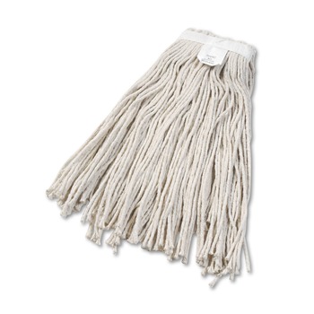 Boardwalk BWK2024CEA #24 Cut-End Cotton Wet Mop Head - White