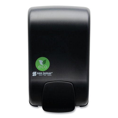 Soap Dispensers | San Jamar SF900REBK 900 mL 5.5 in. x 4.5 in. x 9.25 in. ecoLogic Rely Manual Foam Soap and Sanitizer Dispenser - Black image number 0