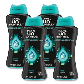  | Downy 80730043 24 oz. Pour Bottle Fresh Scent Unstopables In-Wash Scent Booster Beads (4/Carton)