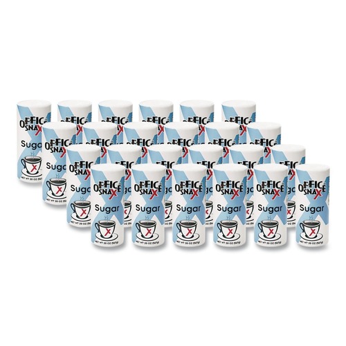 Sweeteners | Office Snax 00019CT 20 oz. Reclosable Canister Of Sugar (24/Carton) image number 0