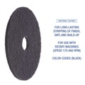 Floor Pads-Stripping | Boardwalk BWK4015BLA 15 in. Diameter Stripping Floor Pads - Black (5/Carton) image number 4