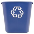 Indoor Waste Receptacles | Rubbermaid Commercial FG295673BLUE 28.13-Quart Rectangular Deskside Recycling Container - Medium, Blue image number 0