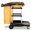 Perforated Roll & Hand Towels | Rubbermaid Commercial FG9T7200BLA High Capacity Cleaning Cart - Black image number 0