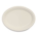 Plates | Dart 10FBRPLR1 10 in. Diameter Compostable Molded Fiber Platter Dinnerware - Natural (500/Carton) image number 0