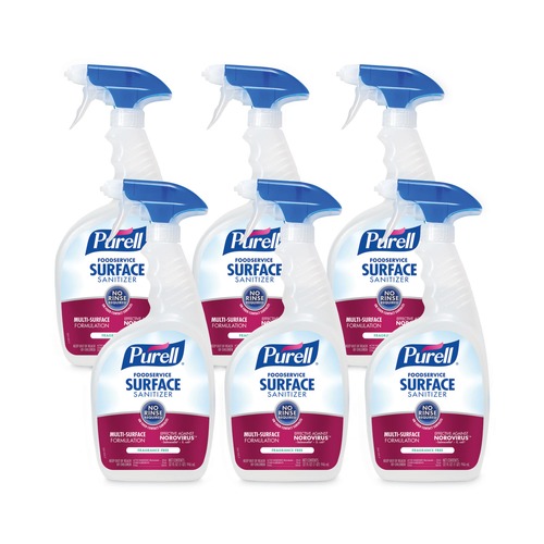 Disinfecting & Cleaning Solutions | PURELL 3341-06 Fragrance Free Foodservice Surface Sanitizer (6/Carton) image number 0