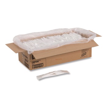 Dixie CMP26C Mediumweight Polypropylene Plastic Fork/Knife/Teaspoon - White (250/Carton)