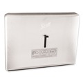 Toilet Seat Cover Dispensers | Scott 09512 16.6 in. x 2.5 in. x 12.3 in. Personal Seat Cover Dispenser - Stainless Steel image number 0