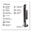 Heaters | Honeywell HCE322V 750 - 1500 Watts 10-1/8 in. x 8 in. x 23-1/4 in. Digital Tower Heater - Black image number 3