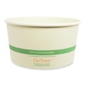 Food Containers & Lids | World Centric BO-NT-32W No Tree 5.9 in. Diameter x 3.1 in. h Wide Sugarcane Paper Bowls - Natural (300/Carton) image number 0