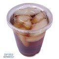 Cup Lids | Boardwalk BWKPET910STRAWPK 9 oz. to 10 oz. Crystal-Clear Cold Cup Straw-Slot Lids - Clear (100/Pack) image number 6