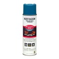 Paint & Paint Supplies | Rust-Oleum 203031CT 17 oz. Aerosol Can Industrial Choice M1800 System Water-Based Precision Line Marking Paint - Flat APWA Caution Blue (12/Carton) image number 0