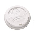 Cup Lids | Dixie DL9540 Sip-Through Dome Hot Drink Lids, Fits 10 oz Cups - White (1000 Carton) image number 0